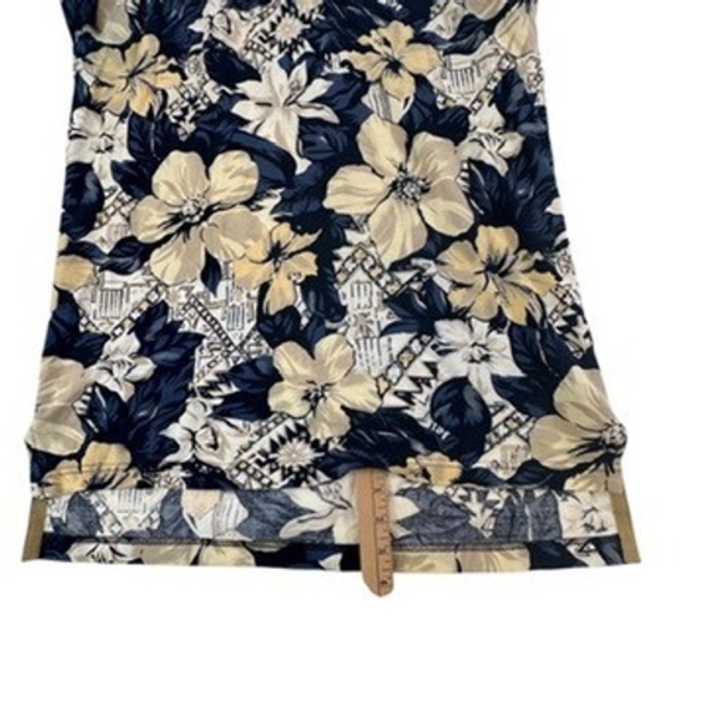 Disney Golf Collection Medium‎ Mens Shirt Mickey Mouse Floral Polo Navy Yellow M - Picture 13 of 13